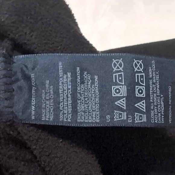 Y2K Tommy Hilfiger Black Fleece Full Zip Jacket Size Small - Picture 5 of 6